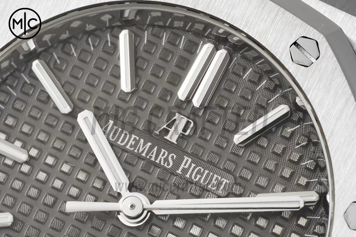 Royal Oak 37mm 15450 SS Gray Textured Dial on SS Bracelet – Premium Edition