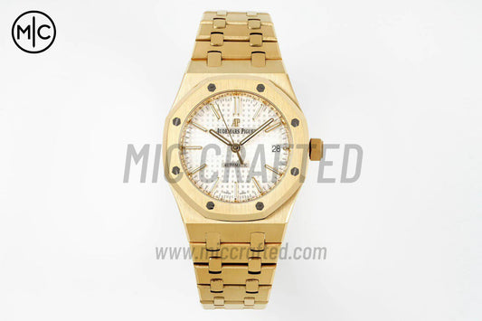 Royal Oak 37mm 15450 YG White Dial on YG Bracelet – Premium Edition