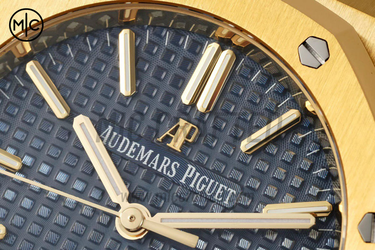 Royal Oak 37mm 15450 YG Blue Dial on YG Bracelet – Premium Edition
