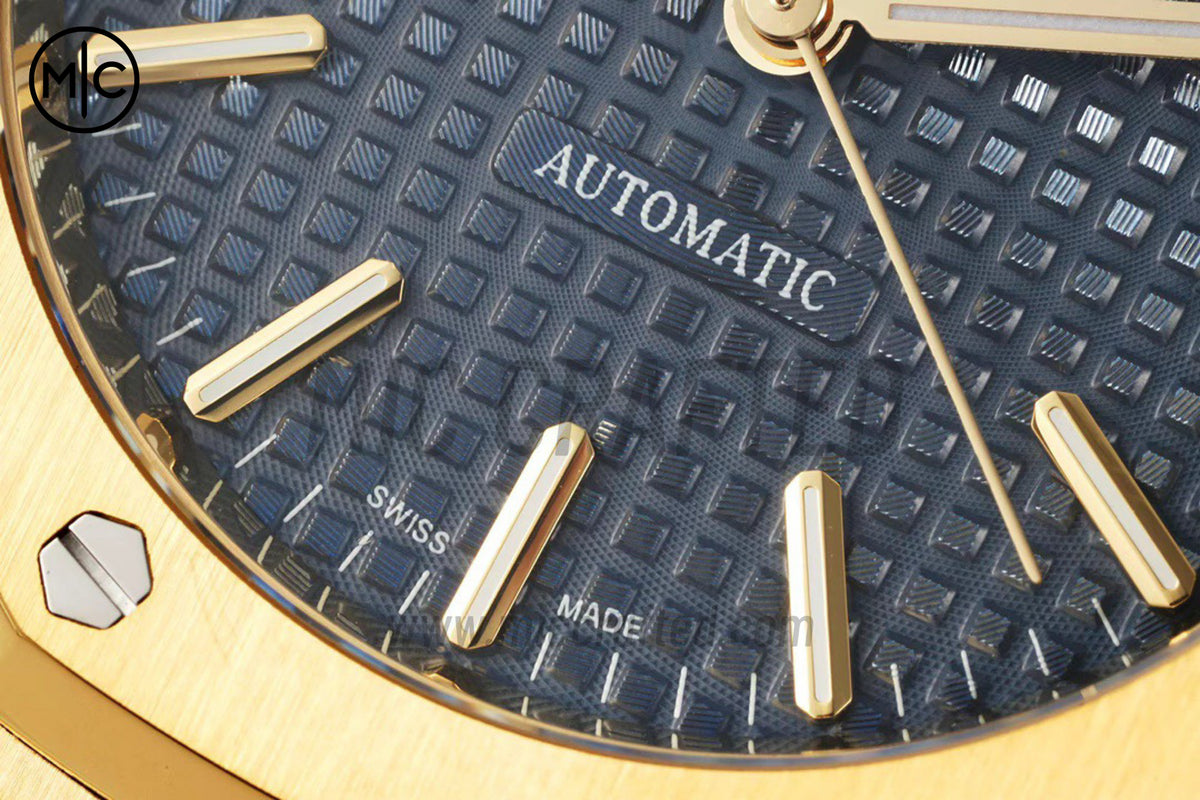 Royal Oak 37mm 15450 YG Blue Dial on YG Bracelet – Premium Edition