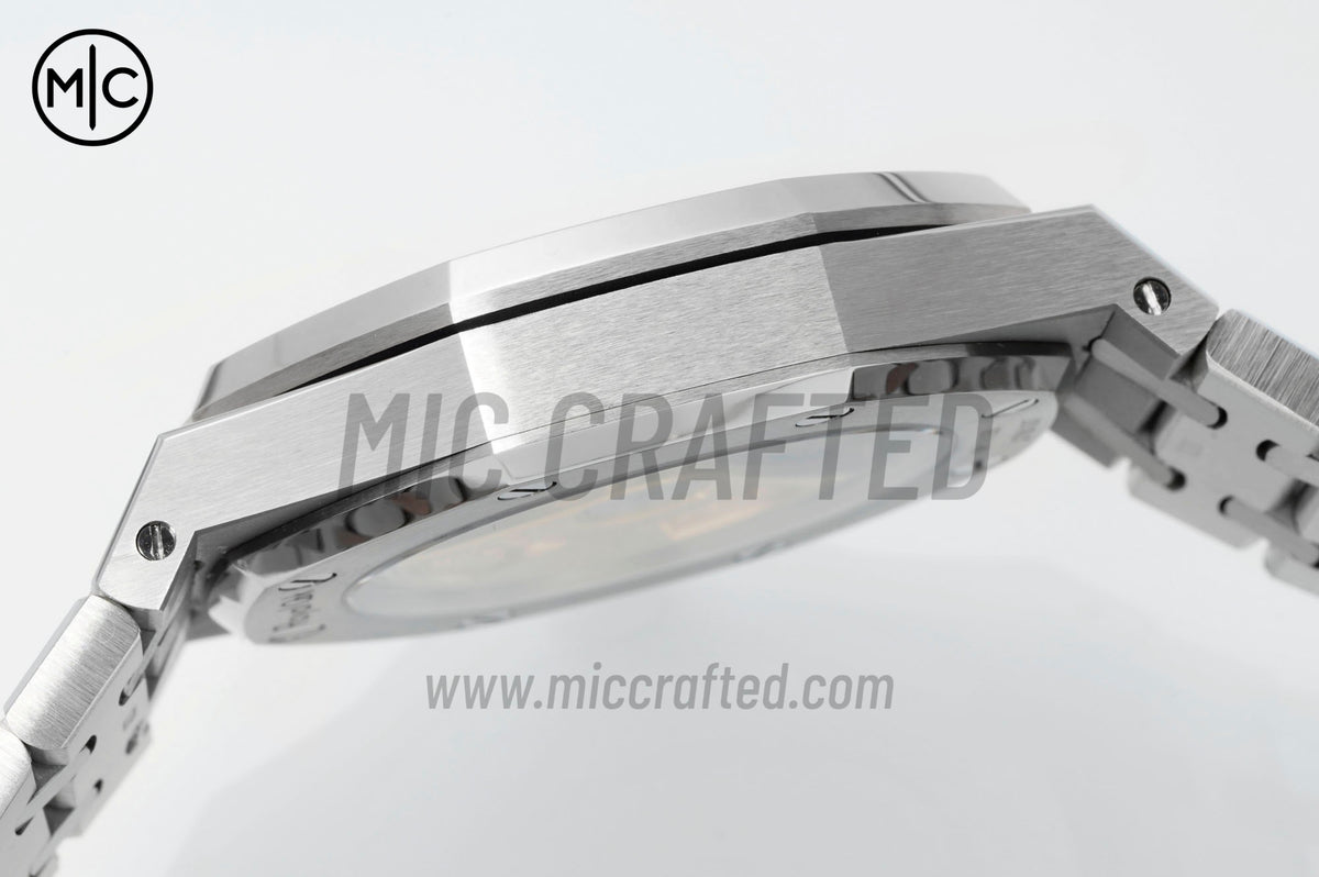 Royal Oak 37mm 15451 SS Diamonds Bezel Black Dial on SS Bracelet– Premium Edition