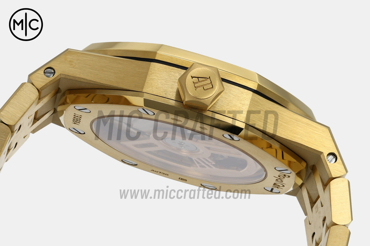 Royal Oak 37mm 15550 YG 金色錶盤配 YG 錶鏈 - 尊貴版