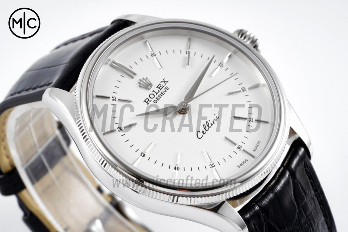 Cellini 50509 39mm White Dial Stick Markers on Black Leather – Premium Edition