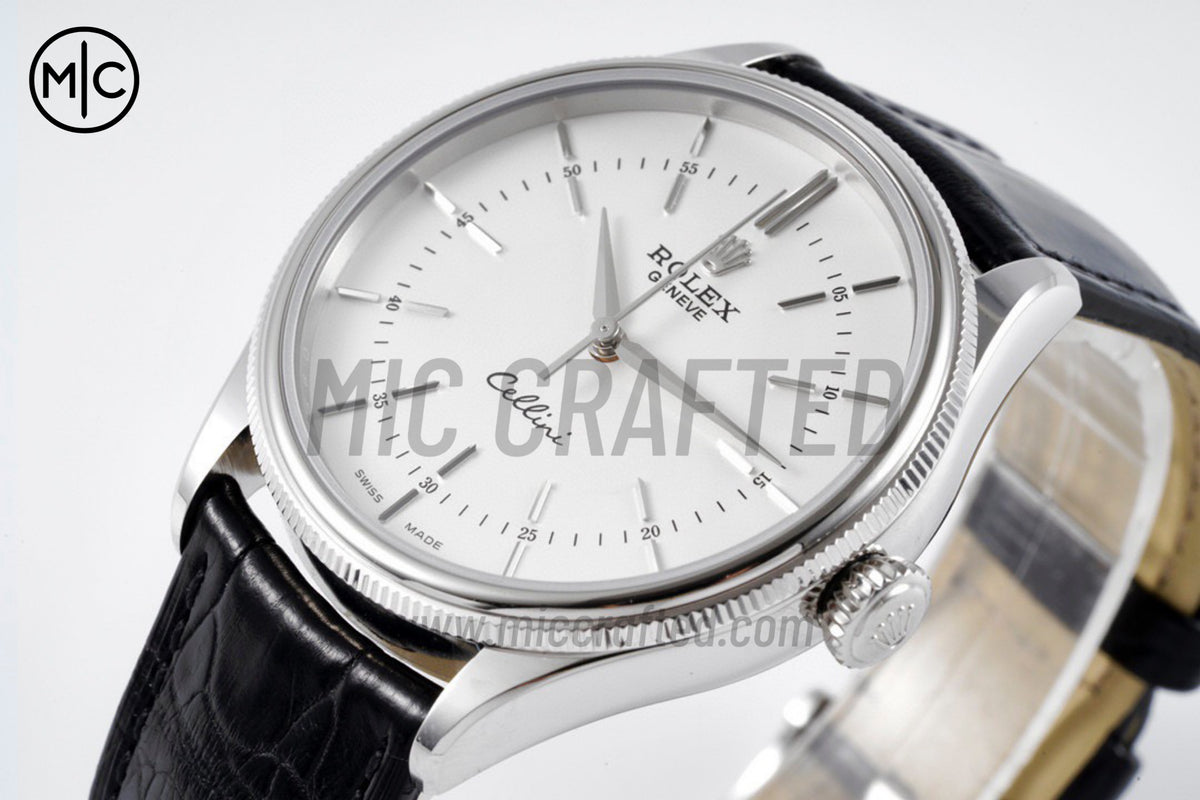 Cellini 50509 39mm White Dial Stick Markers on Black Leather – Premium Edition