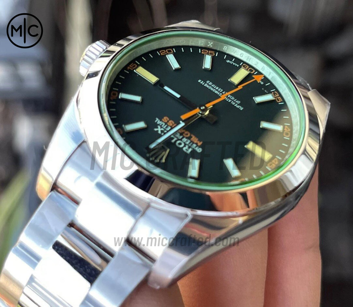 Milgauss 116400GV 40mm 904L Steel Black Dial on SS Bracelet – Premium Edition