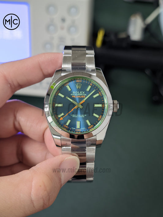 Milgauss 116400GV 40mm 904L Steel Blue Dial on SS Bracelet – Premium Edition