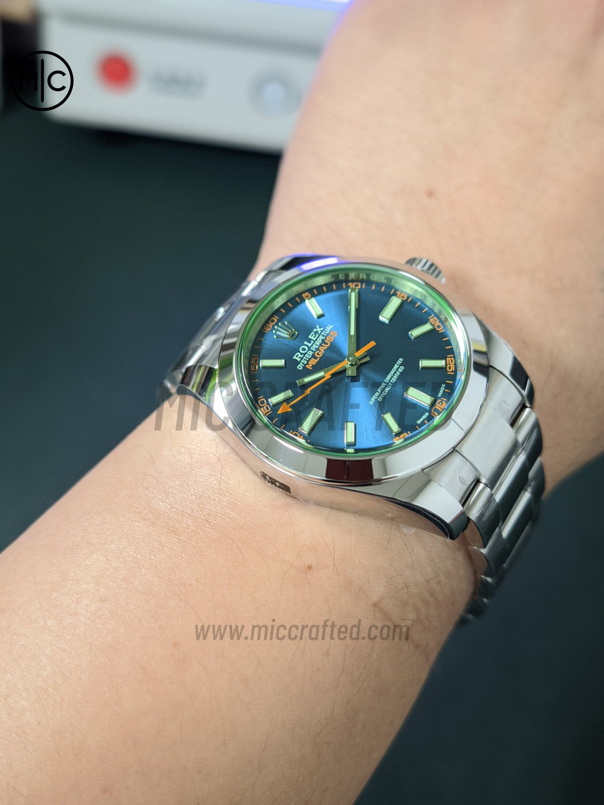 Milgauss 116400GV 40mm 904L Steel Blue Dial on SS Bracelet – Premium Edition