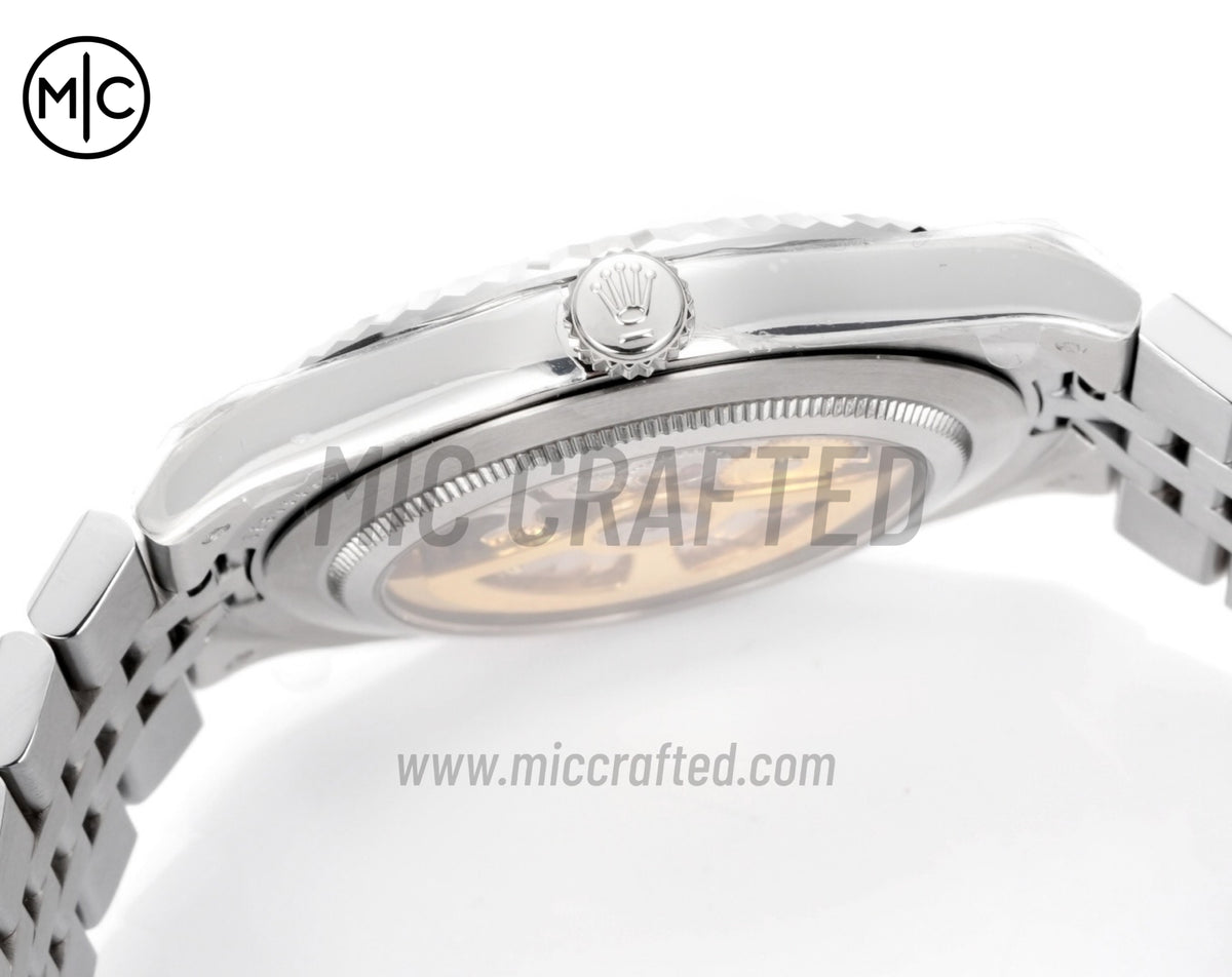 Land Dweller 40mm 127336 Ice Blue Dial Diamonds Bezel on SS Bracelet – Premium Edition