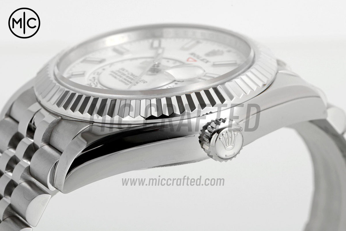 Sky-Dweller 42mm 326934 904L SS White Dial on SS Jubilee Bracelet – Premium Edition