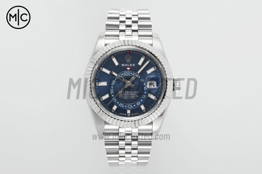Sky-Dweller 42mm 326934 904L SS Blue Dial on SS Jubilee Bracelet – Premium Edition