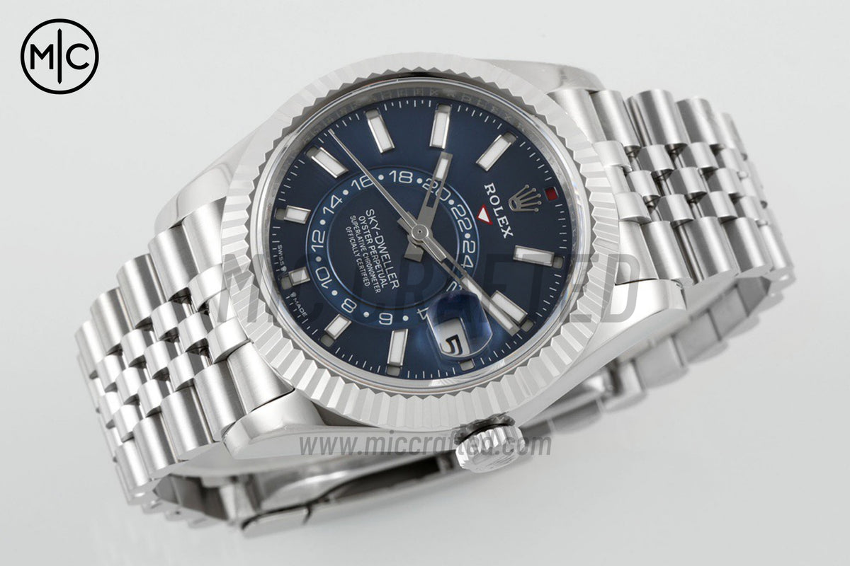 Sky-Dweller 42mm 326934 904L SS Blue Dial on SS Jubilee Bracelet – Premium Edition