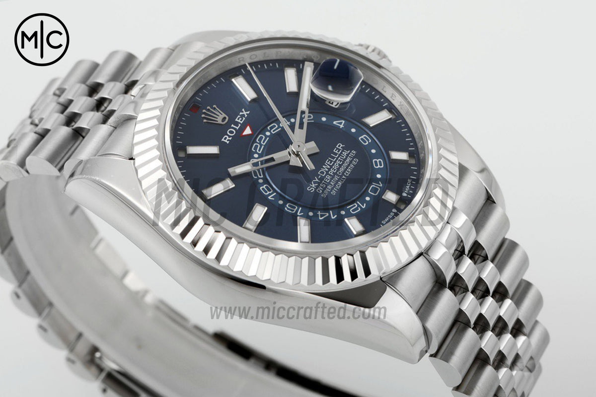 Sky-Dweller 42mm 326934 904L SS Blue Dial on SS Jubilee Bracelet – Premium Edition