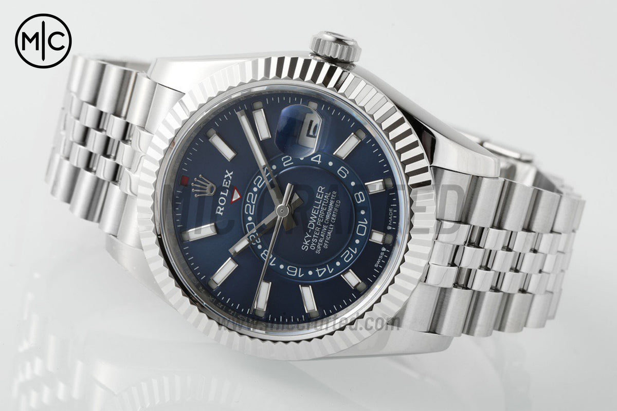 Sky-Dweller 42mm 326934 904L SS Blue Dial on SS Jubilee Bracelet – Premium Edition