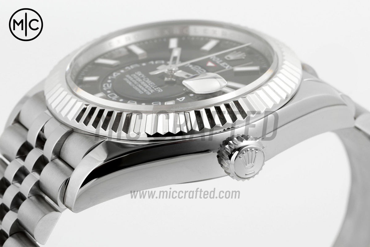 Sky-Dweller 42mm 326934 904L SS Black Dial on SS Jubilee Bracelet – Premium Edition