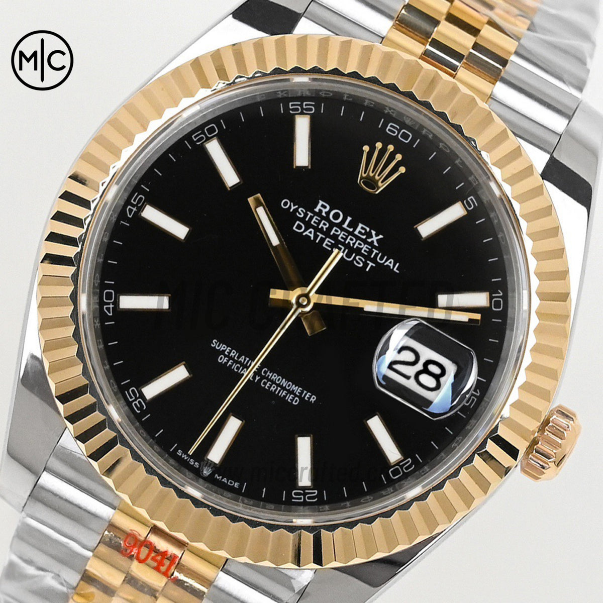 Datejust 41 126333 精鋼/黃金黑色棒狀錶盤,搭配 Jubilee 鍊帶 - 尊貴版