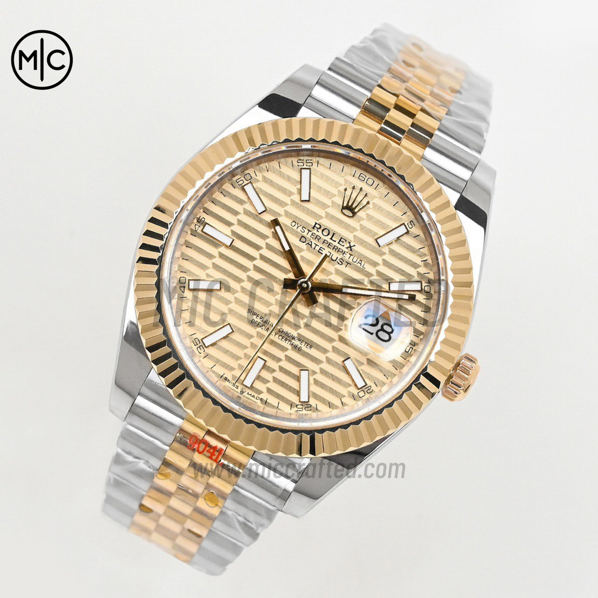 DateJust 41 126333 YG Texuted Dial on SS/YG Jubilee Bracelet – Premium Edition