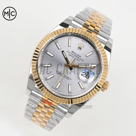 DateJust 41 126333 SS/YG Silver Stick Dial on Jubilee Bracelet – Premium Edition