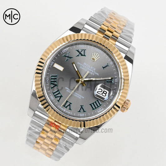 DateJust 41 126333 SS/YG Gray Dial Green Roman on Jubilee Bracelet – Premium Edition