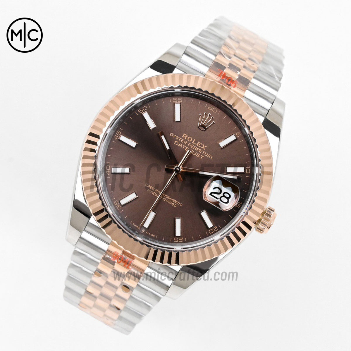 DateJust 41 126331 SS/RG Brown Stick Dial on Jubilee Bracelet – Premium Edition