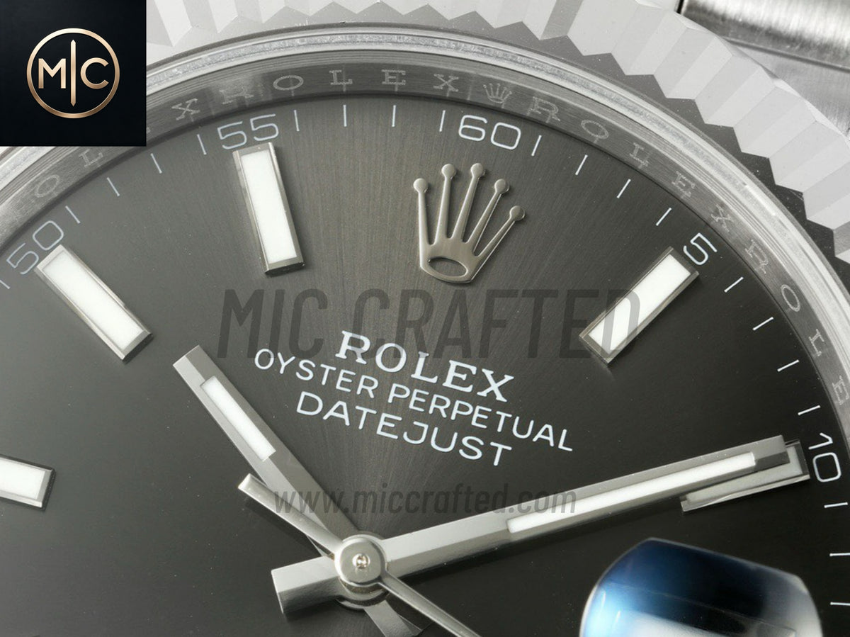 DateJust 41mm 126334 Gray Stick Dial on Jubilee Bracelet – Premium Edition