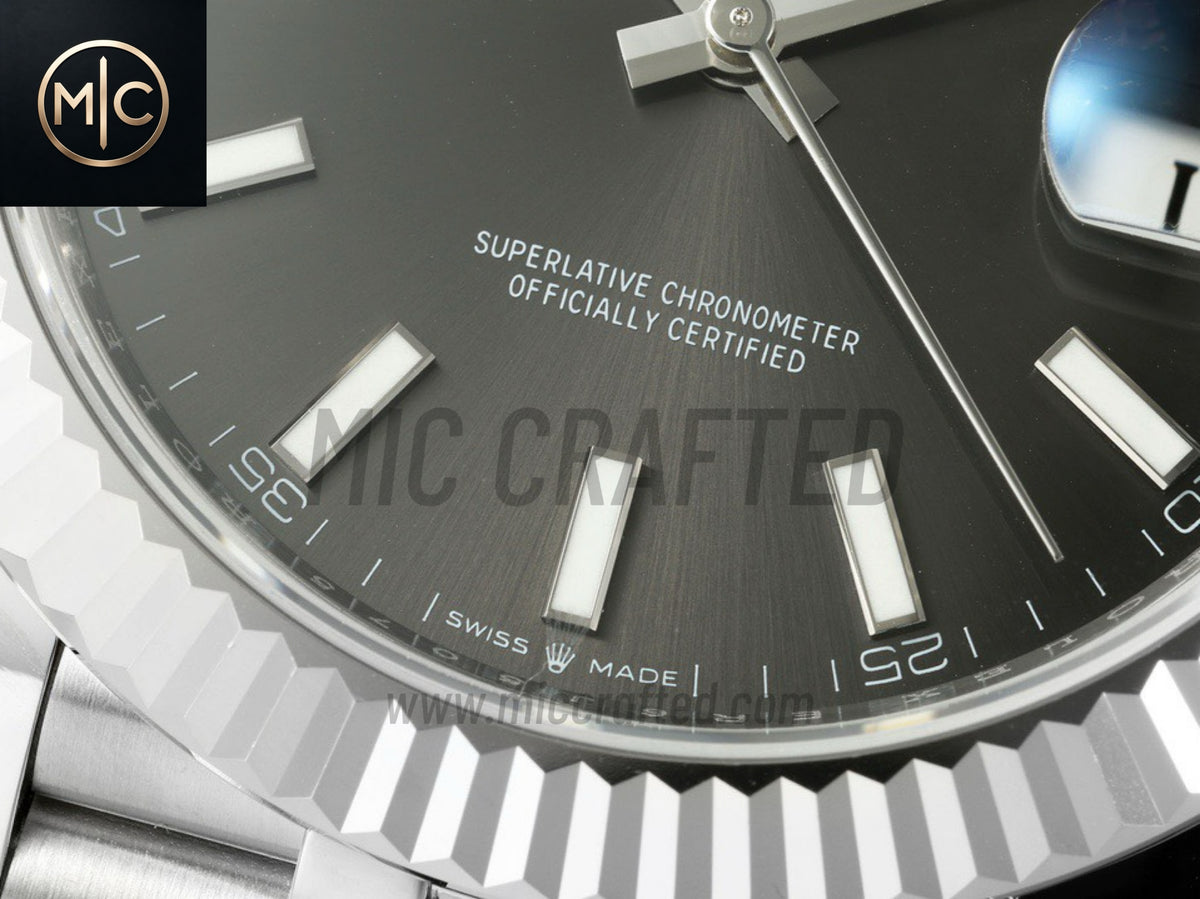 DateJust 41mm 126334 Gray Stick Dial on Jubilee Bracelet – Premium Edition