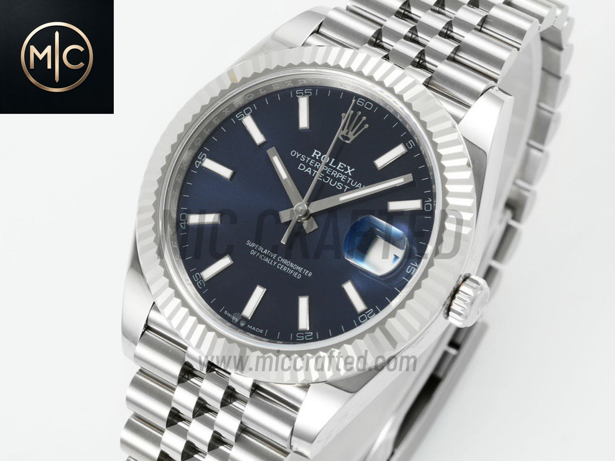 DateJust 41mm 126334 Blue Stick Dial on Jubilee Bracelet – Premium Edition