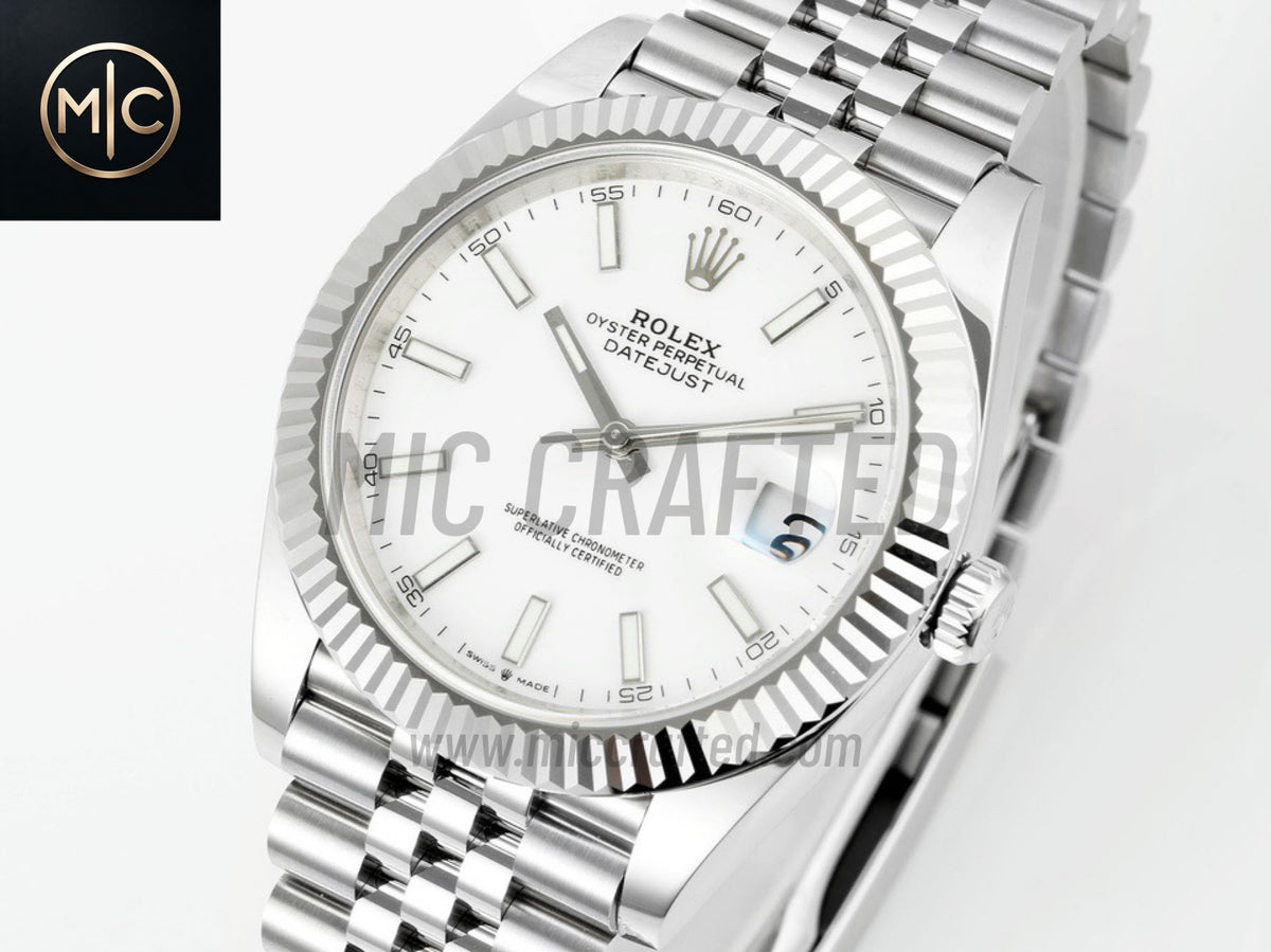 DateJust 41mm 126334 White Stick Dial on Jubilee Bracelet – Premium Edition