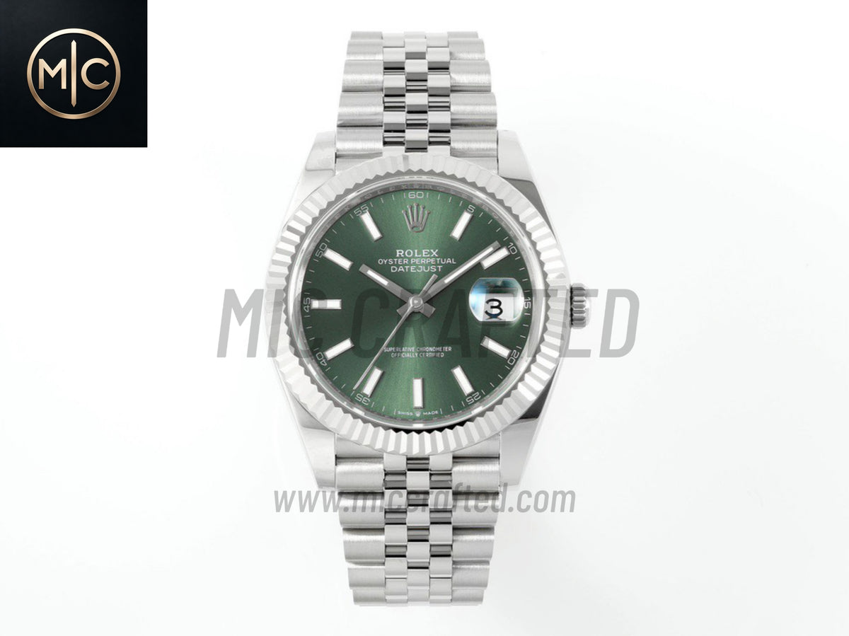 DateJust 41mm 126334 Mint Green Stick Dial on Jubilee Bracelet – Premium Edition