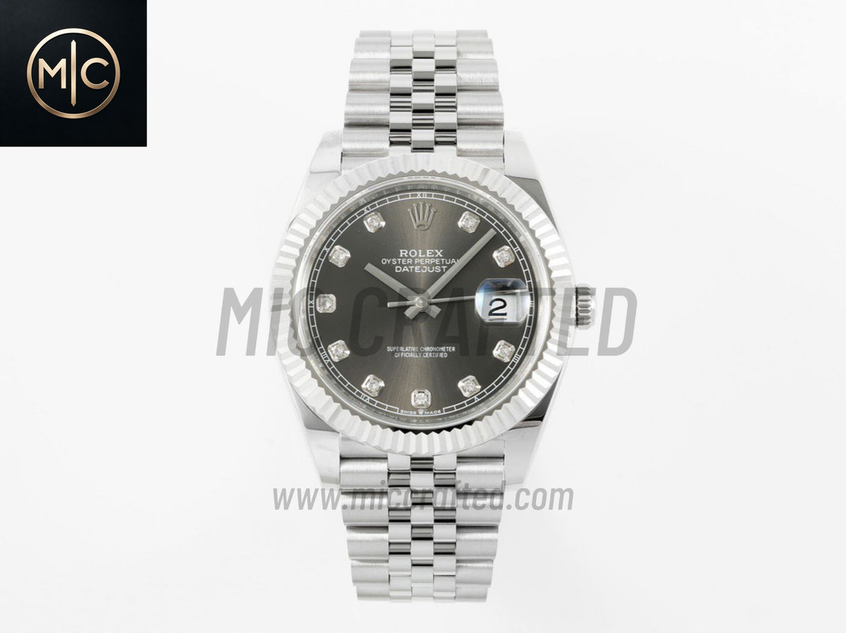 DateJust 41mm 126334 Gray Diamonds Dial on Jubilee Bracelet – Premium Edition