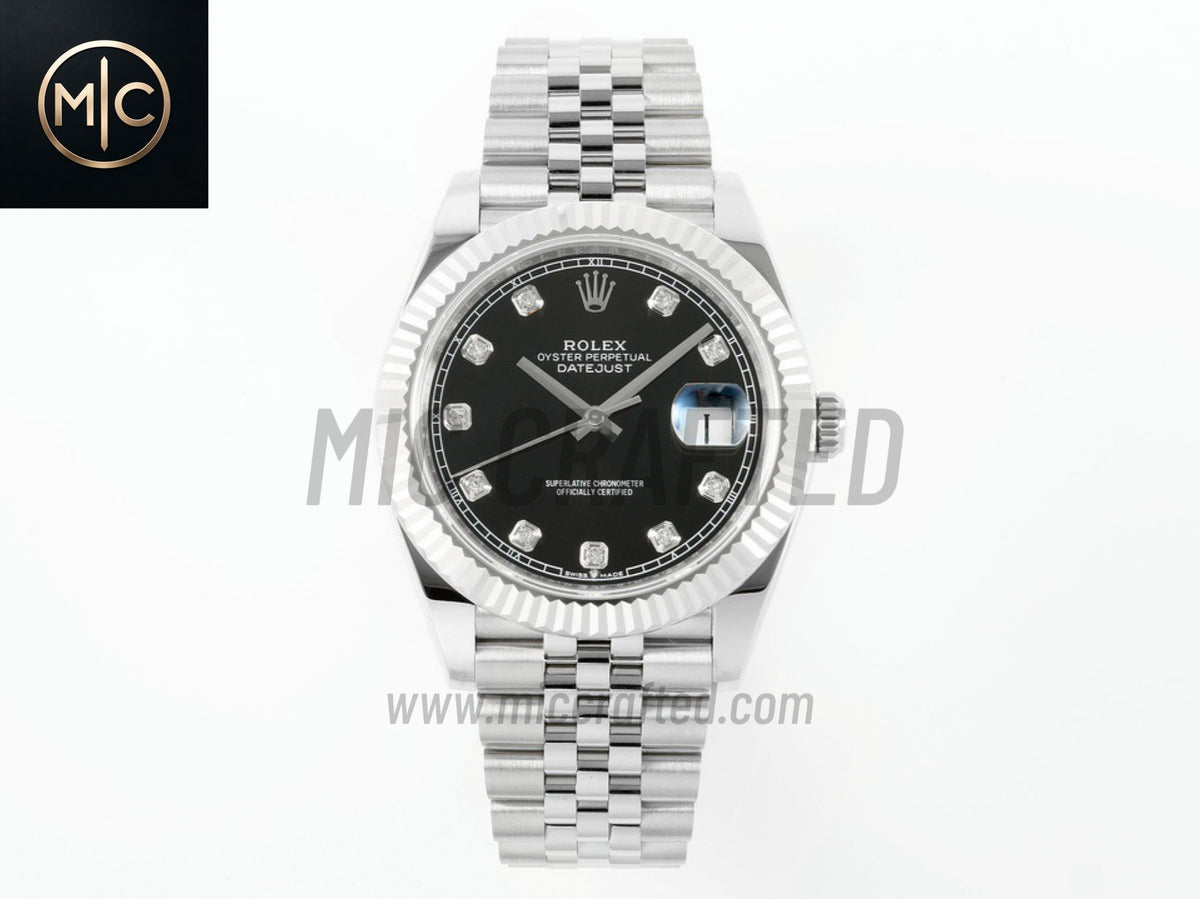 DateJust 41mm 126334 Black Diamonds Dial on Jubilee Bracelet – Premium Edition