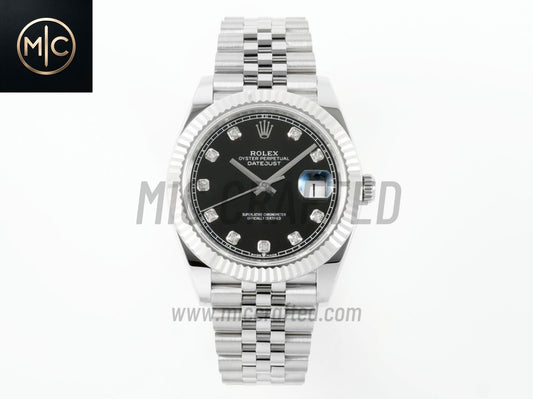 DateJust 41mm 126334 Black Diamonds Dial on Jubilee Bracelet – Premium Edition