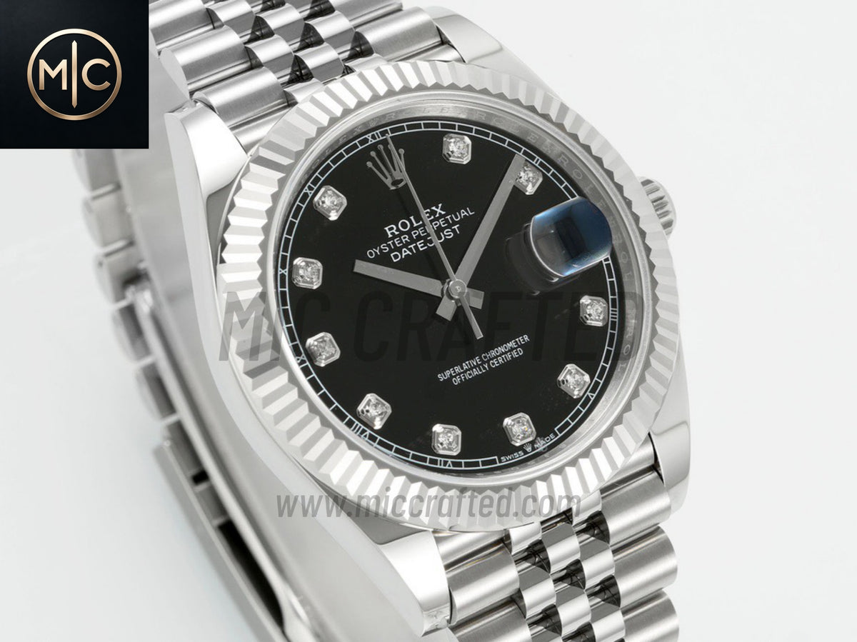 DateJust 41mm 126334 Black Diamonds Dial on Jubilee Bracelet – Premium Edition