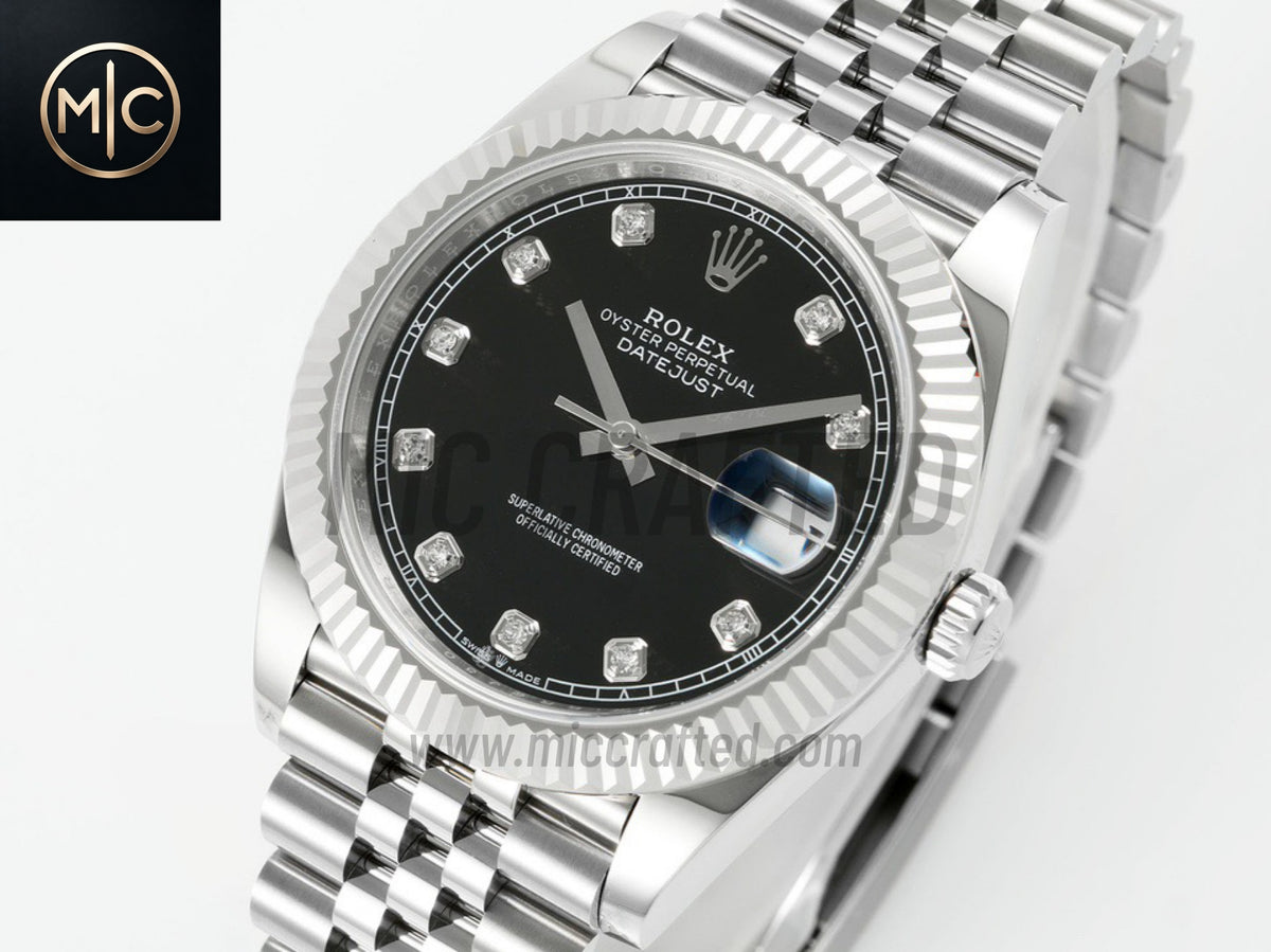 DateJust 41mm 126334 Black Diamonds Dial on Jubilee Bracelet – Premium Edition