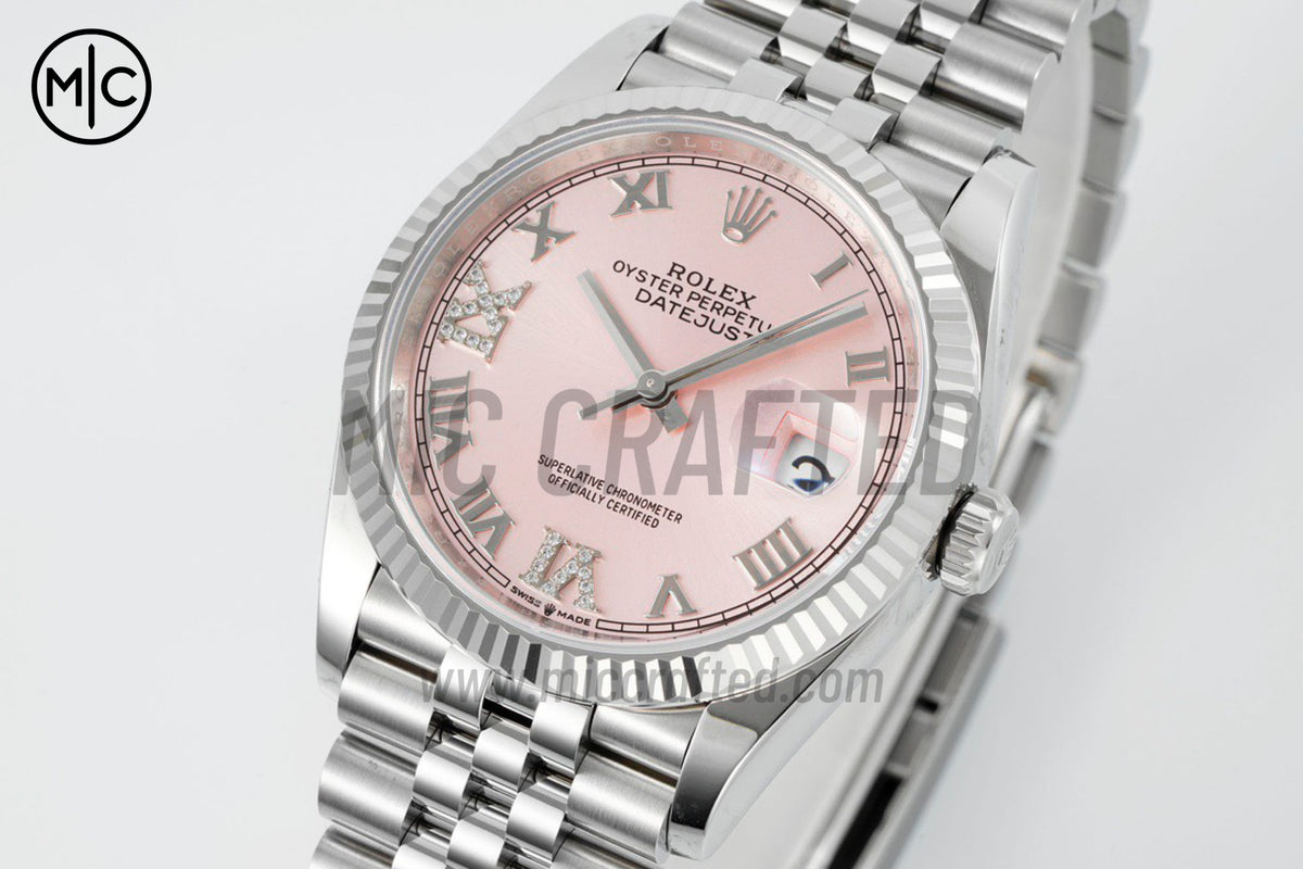 DateJust 36mm 126234 Pink Diamond Roman Dial on Jubilee Bracelet – Premium Edition