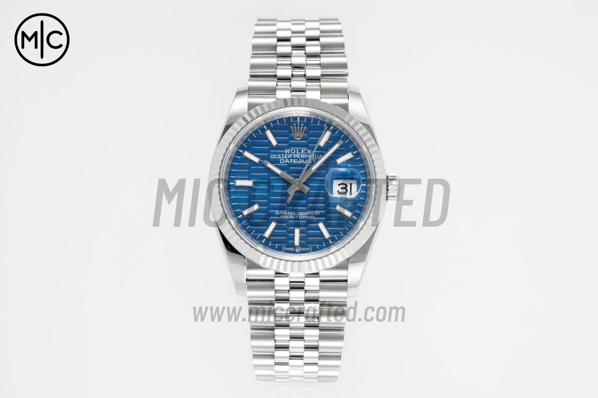 DateJust 36mm 126234 Blue Texuted Stick Dial on Jubilee Bracelet – Premium Edition