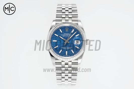 DateJust 36mm 126234 Blue Texuted Stick Dial on Jubilee Bracelet – Premium Edition