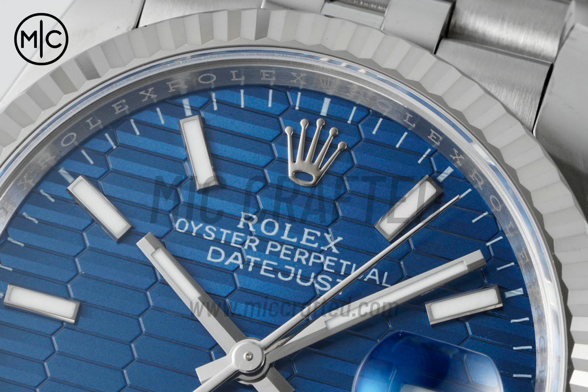 DateJust 36mm 126234 Blue Texuted Stick Dial on Jubilee Bracelet – Premium Edition