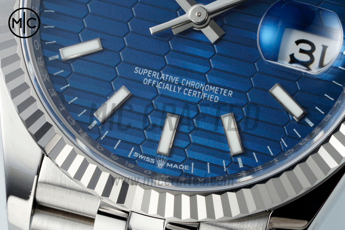 DateJust 36mm 126234 Blue Texuted Stick Dial on Jubilee Bracelet – Premium Edition