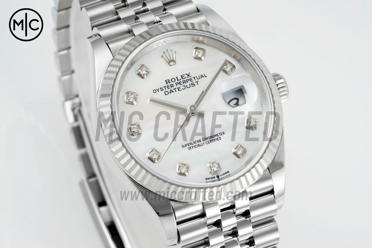 DateJust 36mm 126234 White MOP Diamonds Dial on Jubilee Bracelet – Premium Edition