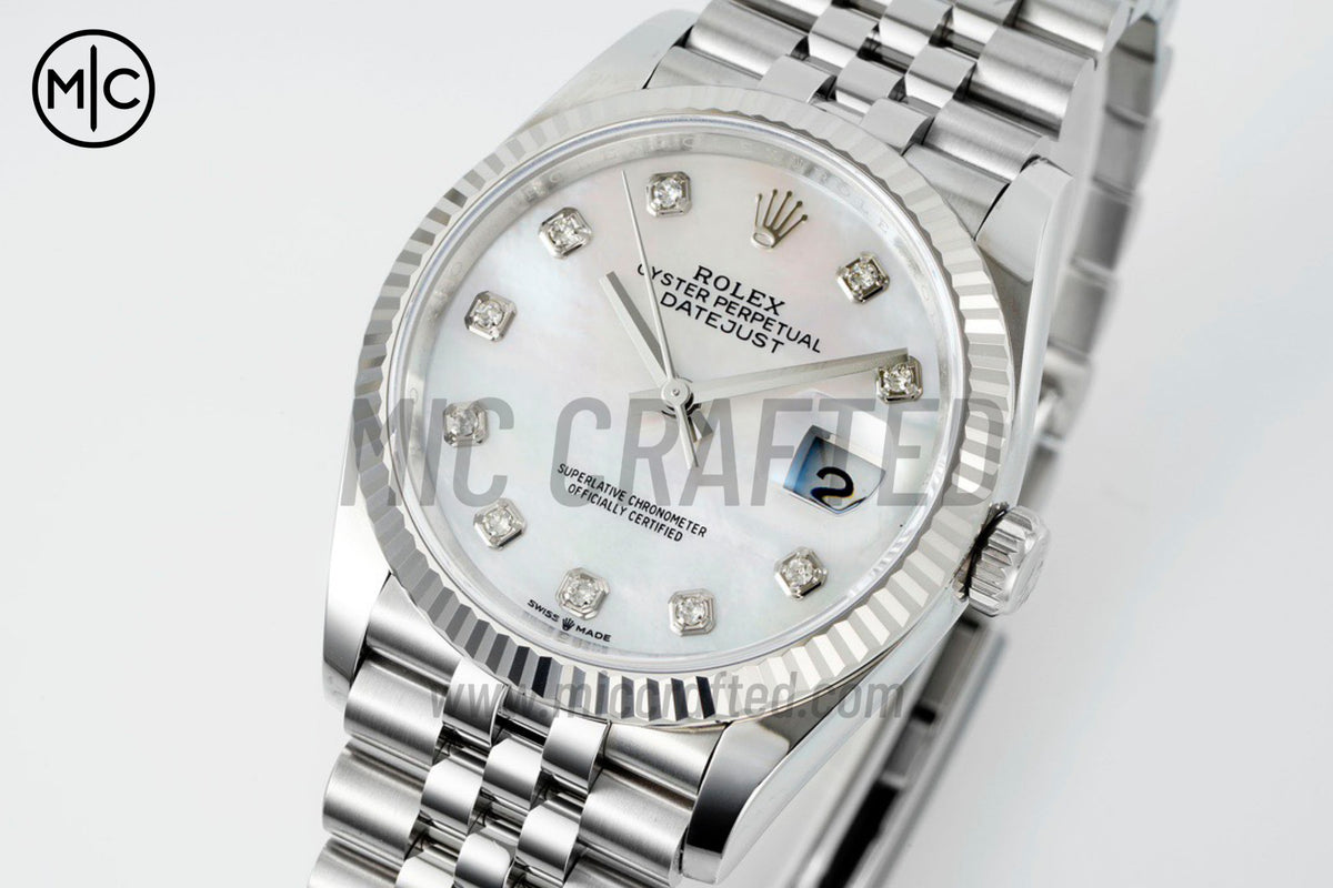 DateJust 36mm 126234 White MOP Diamonds Dial on Jubilee Bracelet – Premium Edition