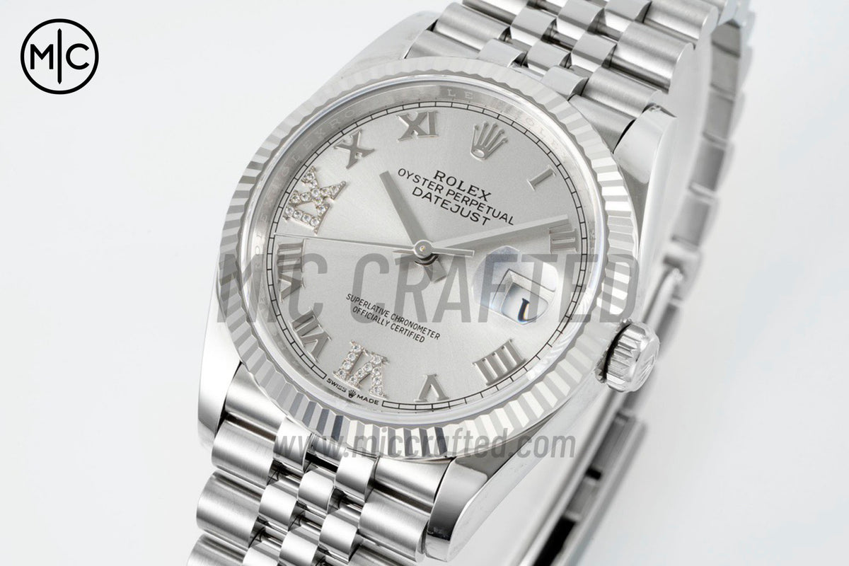 DateJust 36mm 126234 Silver Diamond Roman Dial on Jubilee Bracelet – Premium Edition