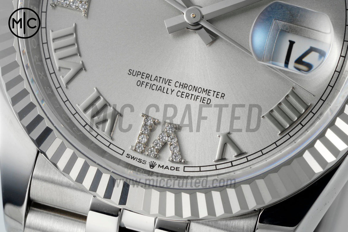 DateJust 36mm 126234 Silver Diamond Roman Dial on Jubilee Bracelet – Premium Edition