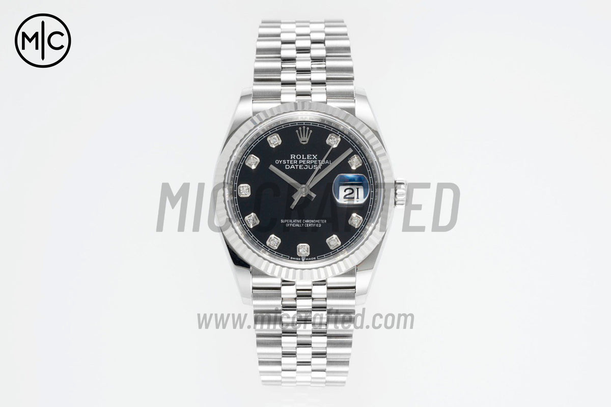 DateJust 36mm 126234 Black Diamonds Dial on Jubilee Bracelet – Premium Edition