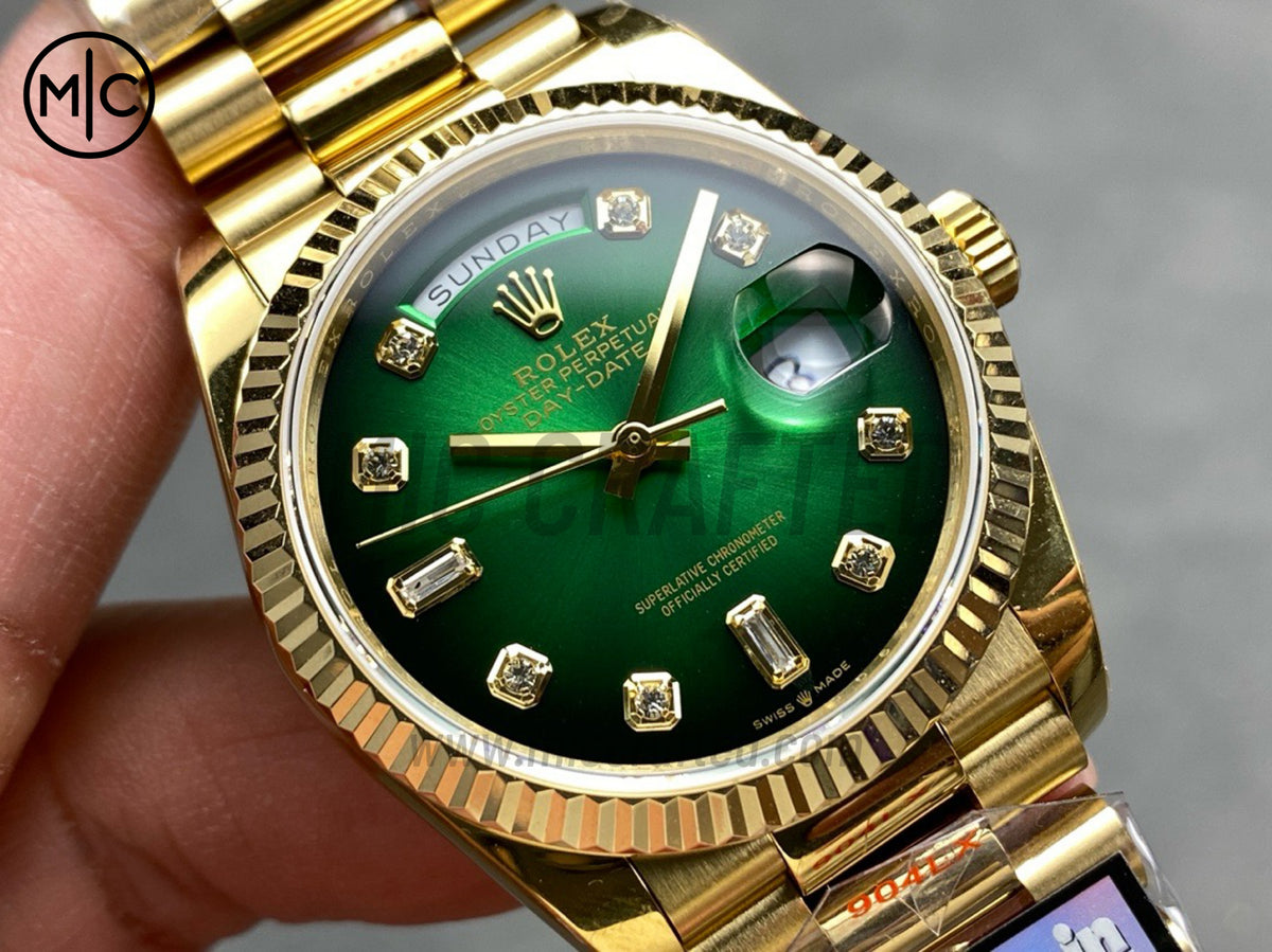 DayDate 36mm Green Gradient Dial 128238 – Premium Edition
