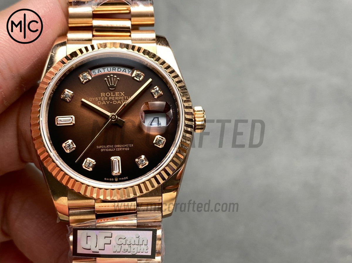 DayDate 36mm Brown Gradient Dial 128235 – Premium Edition