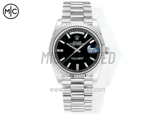 DayDate 40mm 228236 Black Crystal Dial on President Bracele – Premium Edition