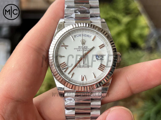 DayDate 40mm 228236 White Roman Dial on President Bracelet – Premium Edition