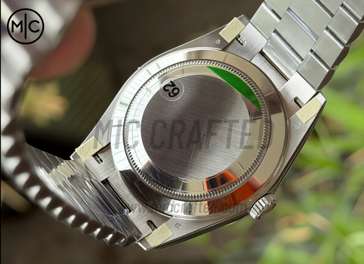DayDate 40mm 228236 White MOP Crystal Dial on President Bracelet – Premium Edition