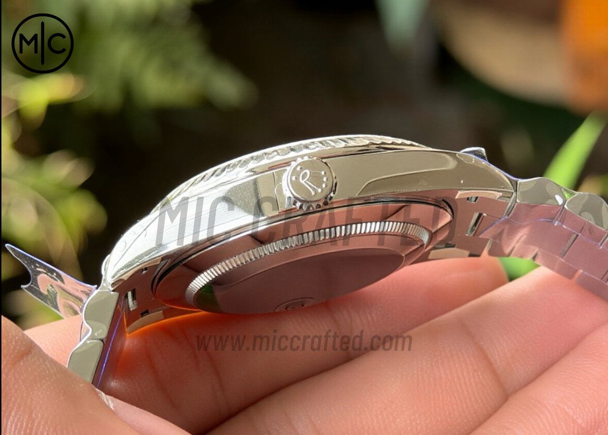 DayDate 40mm 228236 White MOP Crystal Dial on President Bracelet – Premium Edition