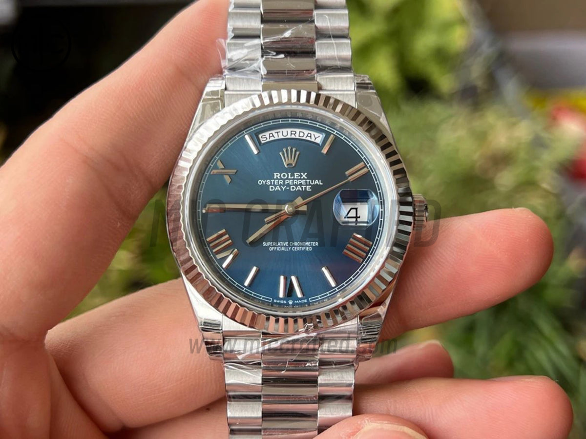 DayDate 40mm 228236 Blue Roman Dial on President Bracelet – Premium Edition